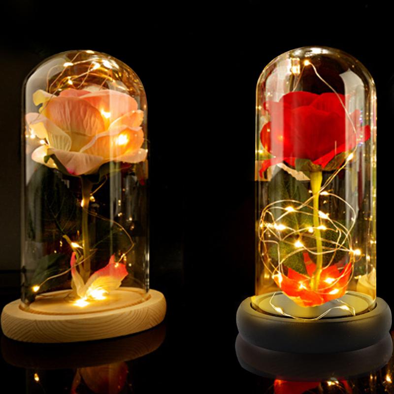 Simulation Flower Rose In Glass Dome with String Lights Romantic Preserved Rose for Valentine Day Mothers w/LED Copper Wire#38
Simulation Flower Rose In Glass Dome with String Lights Romantic Preserved Rose for Valentine Day Mothers w/LED Copper Wire#38