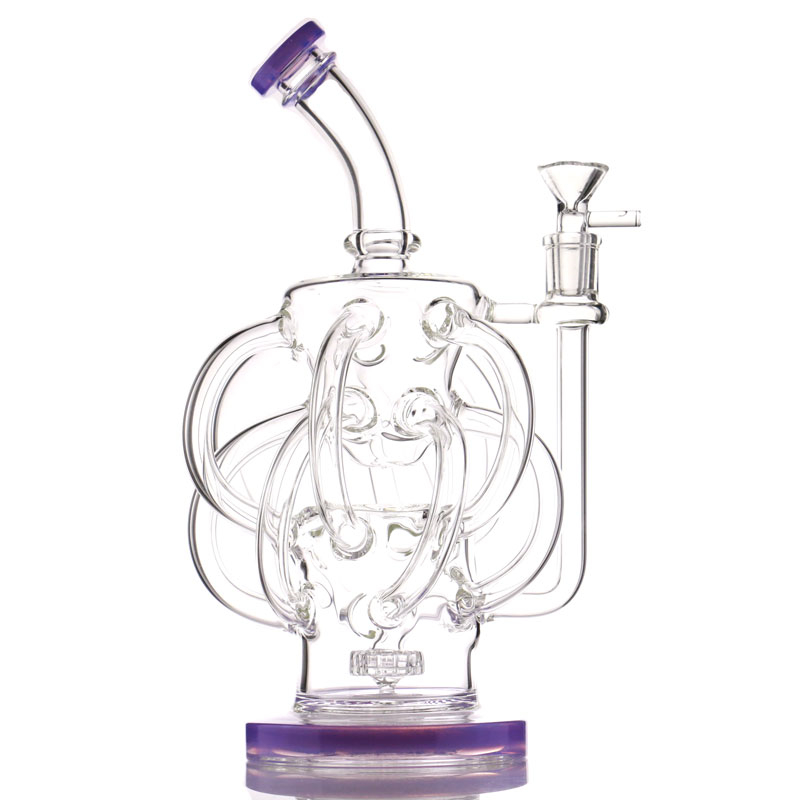 Glass Water Bong Dab Hookahs Super Vortex Recycler Rigs 12 Tube Pipe 14mm Joint Oil Rig Bongs with Heady Bowl
Glass Water Bong Dab Hookahs Super Vortex Recycler Rigs 12 Tube Pipe 14mm Joint Oil Rig Bongs with Heady Bowl