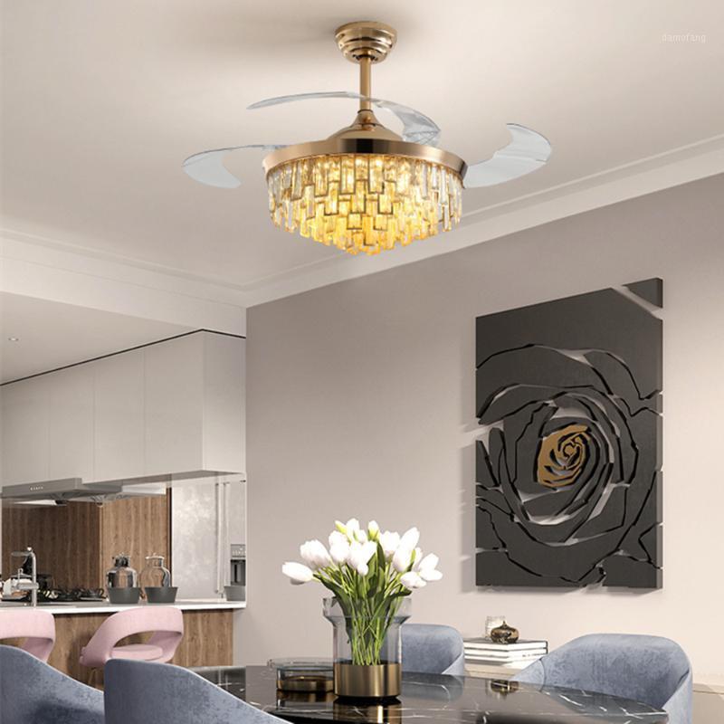Light luxury crystal ceiling fan lamp light modern minimalist invisible fans lamps restaurant household K91
Light luxury crystal ceiling fan lamp light modern minimalist invisible fans lamps restaurant household K91