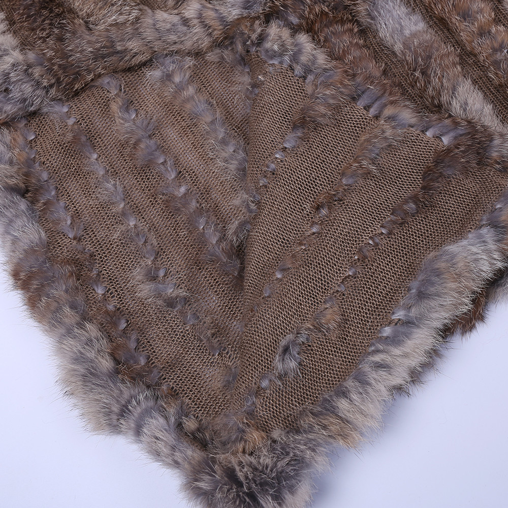 New Women's Genuine Rabbit Vest Hand Knitted Gilet Lady Natural Waistcoat Sleeveless Real Fur Coat Jacket 201031