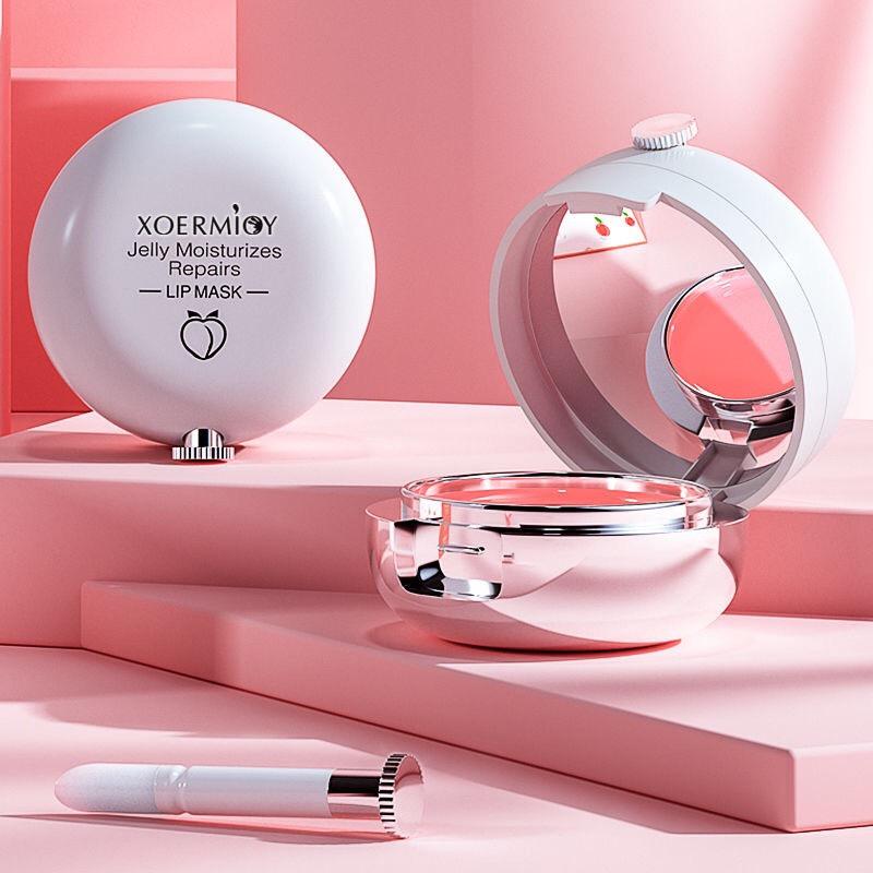 Lip Gel Night Sleep Mask Hydrating Bleaching Lip Cream Smoothing Dryness Enhancer Plumper Moisturizing Exfoliating Care