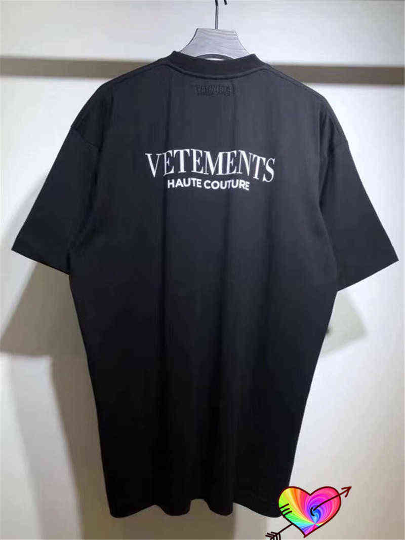 

FASHION IS MY PROFESSION Vetements Tee 2022 Men Women 1:1 High Quality Haute Couture Vetements T-shirt Tops Short Sleeve G1230, Black