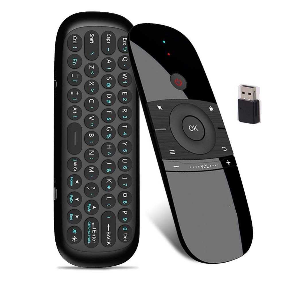 Wechip W1 Air Mouse 2.4G Wireless Keyboard Remote Control IR Remote Learning 6-Axis Motion Sense for Smart TV Android TV Box PC
