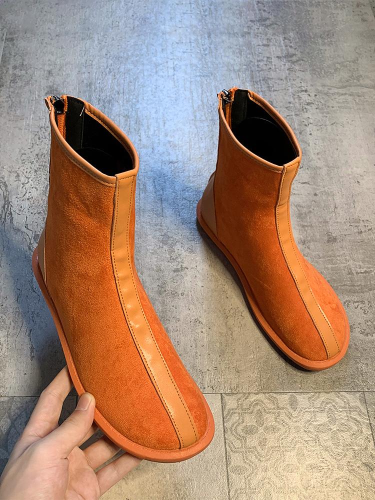 Short boots women 2020 autumn new fashion round head flat back zipper casual boots, Black
Short boots women 2020 autumn new fashion round head flat back zipper casual boots, Black