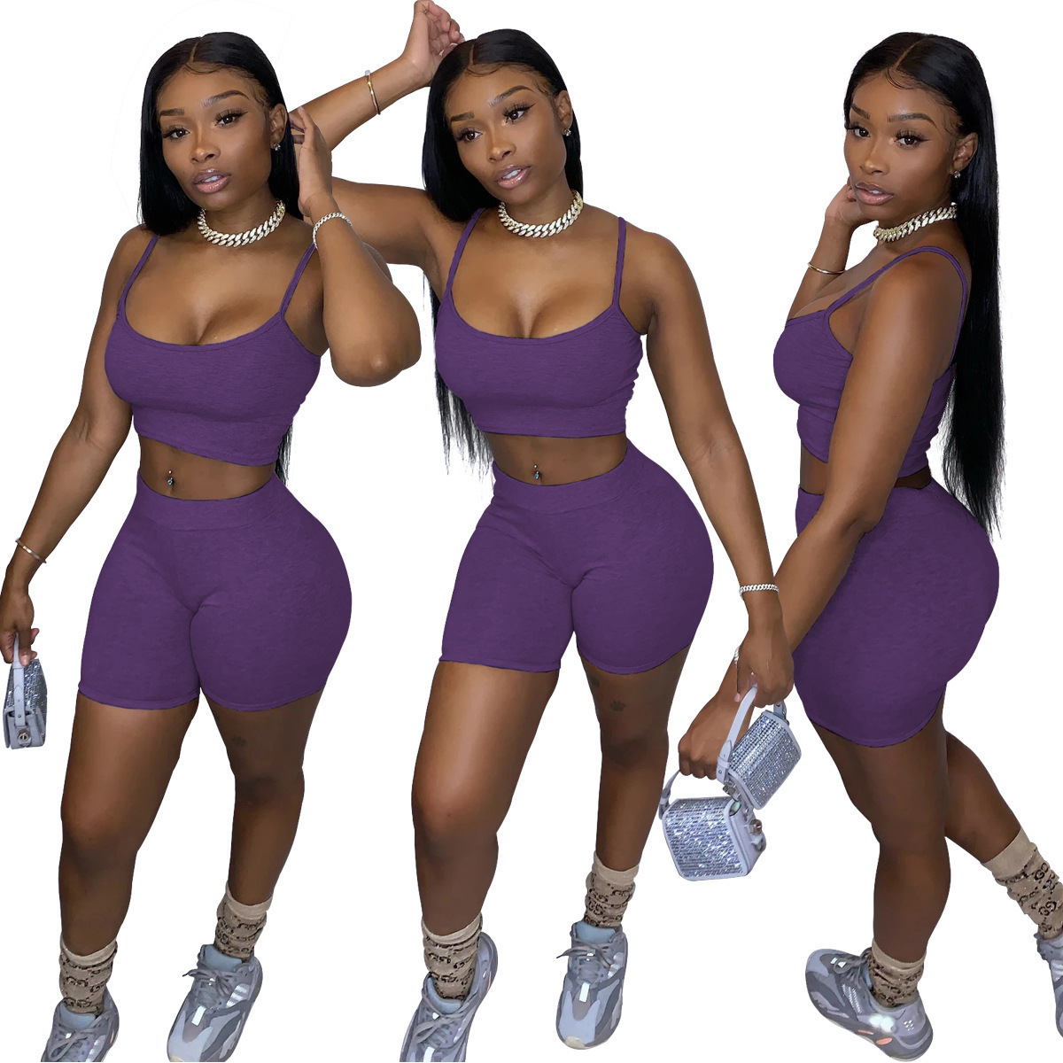 Women Designers Clothes 2023 scasual tracksuits shorts Outfits Two Piece set solid color Suit Sexy Female Summer Clothing