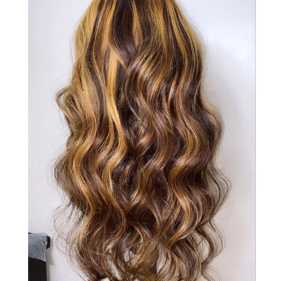 Swiss Lace Malaysia U Part Highlight Human Hair Wigs for Black Women 150Density 2x4 U Part Middle Part Body Wave Wigs Remy