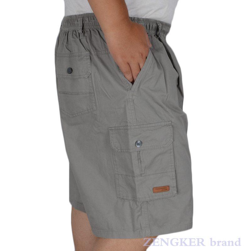 Men's Shorts Summer Plus Size Cotton High Waist Fat Pants Pockets With Zipper Beach 9XL 10XL 11XL 12XL
