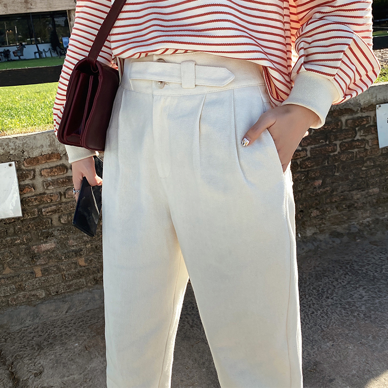 MISHOW Spring Pencil Pants Female Slim Solid Ankle Length Pantalones Casual High Waist Trouser MX20A2143 201109