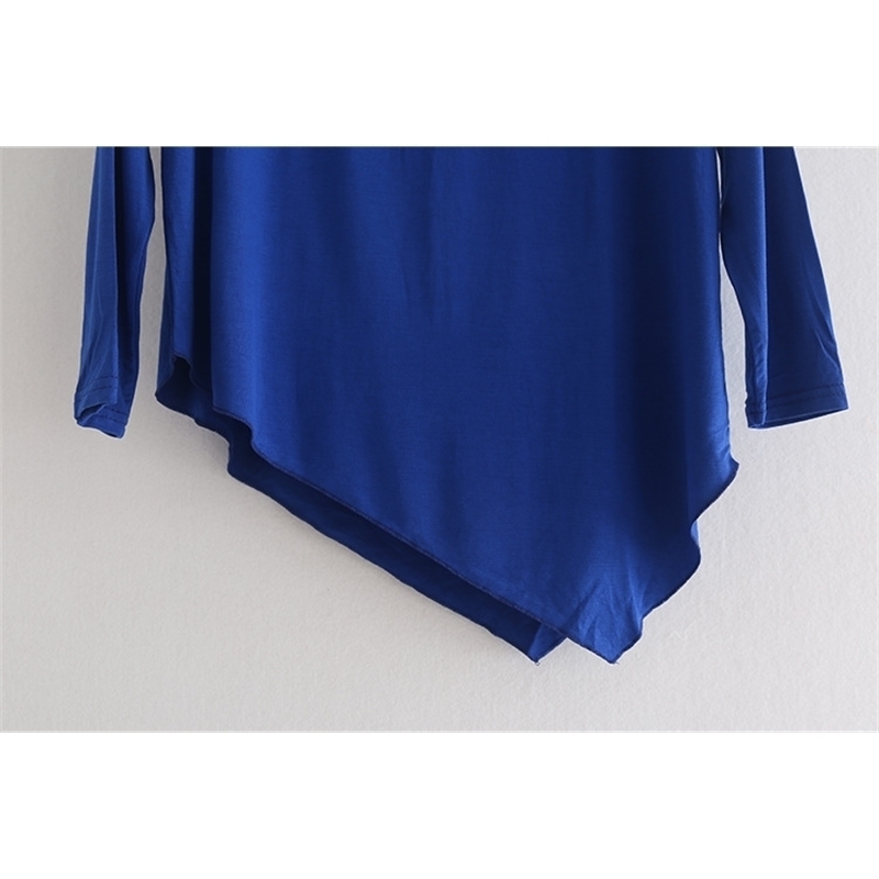 100% Cotton Long Sleeve Dance Women T Shirts Casual Y oga Ladies Tops Asymmetric Womens Tees S ports tshirt Camisetas Mujer D5 201029