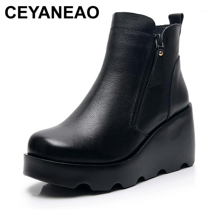 CEYANEAO 2020 Short Boots Woman National Style Retro Women Boots 2020 Winter New Wedge Leather With Chunky Sole Flat Shoe1, Cotton black
CEYANEAO 2020 Short Boots Woman National Style Retro Women Boots 2020 Winter New Wedge Leather With Chunky Sole Flat Shoe1, Cotton black