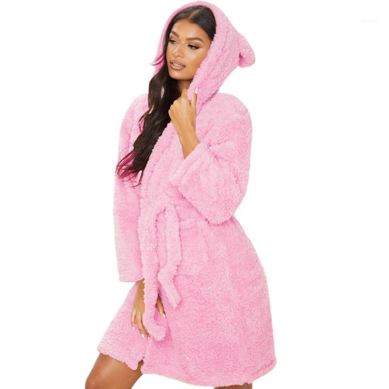 2020 Women Long Sleeve Hooded Night-robe Solid Color Night-robe Fashion Double-sided Plush Loungewear for Women Ladies1, Pink
2020 Women Long Sleeve Hooded Night-robe Solid Color Night-robe Fashion Double-sided Plush Loungewear for Women Ladies1, Pink