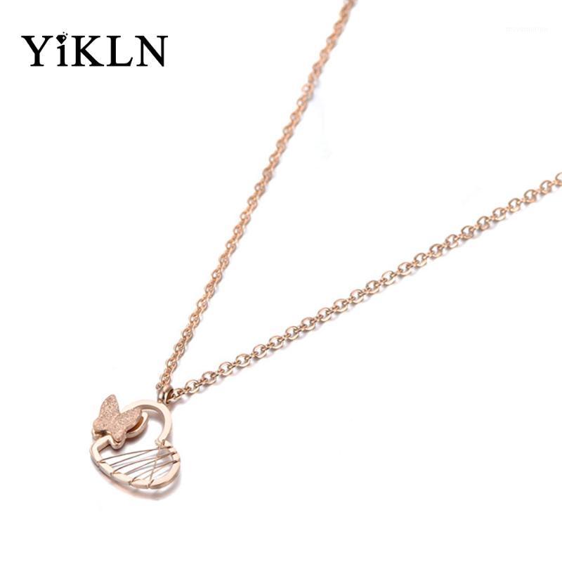 YiKLN Rose Gold Stainless Steel Butterfly Heart Charm Choker Necklace Jewelry Lovely Pendant Chain Necklace For Women YN191131
YiKLN Rose Gold Stainless Steel Butterfly Heart Charm Choker Necklace Jewelry Lovely Pendant Chain Necklace For Women YN191131