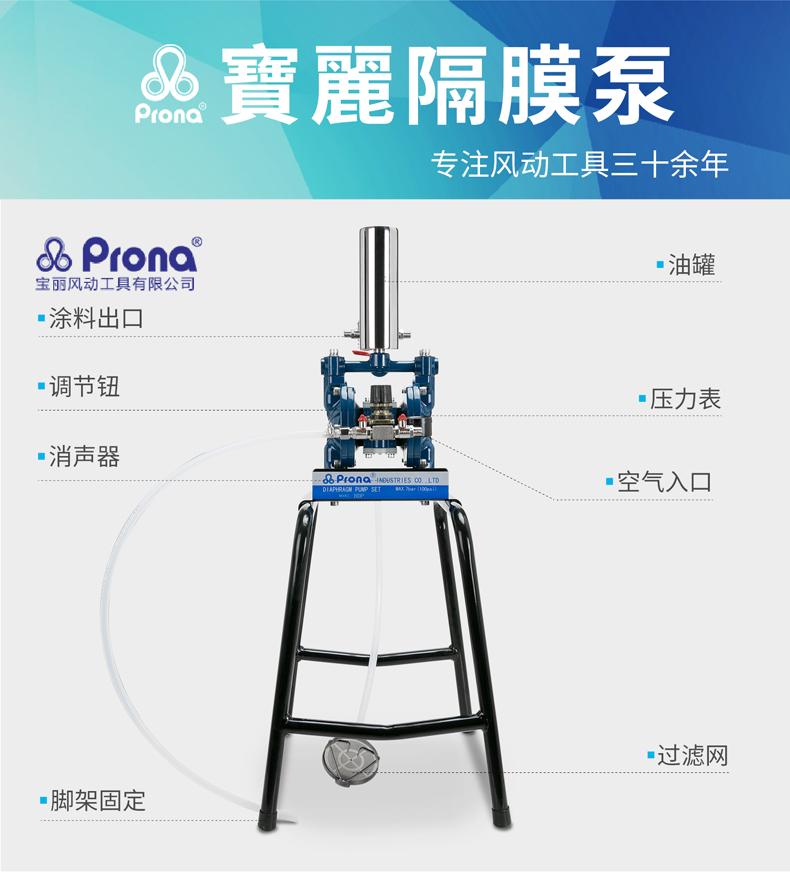 Prona BDP-12 Pneumatic double diaphragm pump 1/4" inch, brand new 12L/PM alluminum pump
Prona BDP-12 Pneumatic double diaphragm pump 1/4" inch, brand new 12L/PM alluminum pump