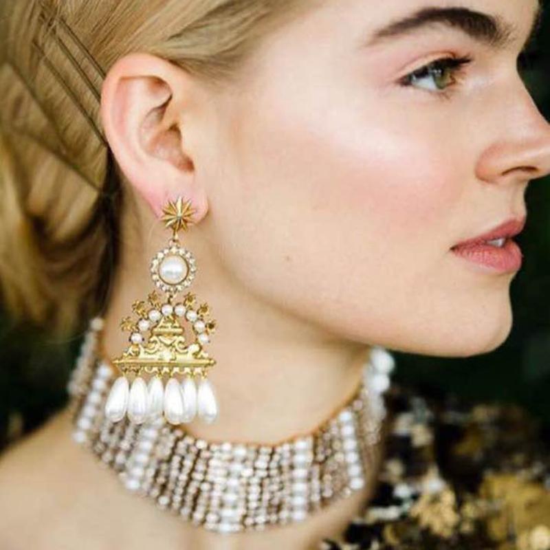 PPG&PGG Brand Simulated Pearl Tassel Earrings For Women Bridal Party Drop Statement Earrings Wholesale Maxi Jewelry
PPG&PGG Brand Simulated Pearl Tassel Earrings For Women Bridal Party Drop Statement Earrings Wholesale Maxi Jewelry