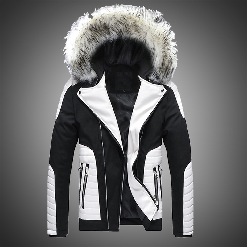 Men Jacket Autumn Winter Hooded Jacket Faux Fur Jacket Parka Men Faux Leather Stitching Style Biker Motorcycle Outwear Jackets 201114, Kcd745 black
Men Jacket Autumn Winter Hooded Jacket Faux Fur Jacket Parka Men Faux Leather Stitching Style Biker Motorcycle Outwear Jackets 201114, Kcd745 black