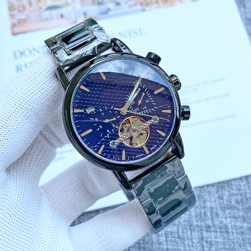 2021 New luxury mens watches Large flywheel Five stitches work automatic Mechanical watch designer high quality Top brand Steel strap Fashion Gift style two
2021 New luxury mens watches Large flywheel Five stitches work automatic Mechanical watch designer high quality Top brand Steel strap Fashion Gift style two