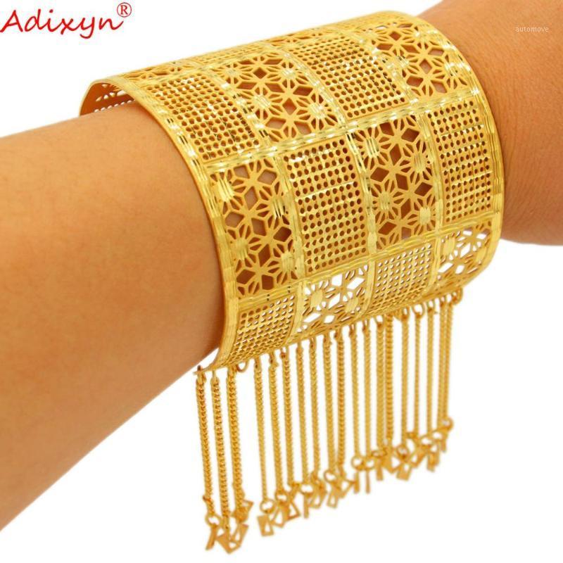 Adixyn Wide Luxury Bangles for Women 24k Gold Color Big Size African India Dubai Bride Wedding Jewelry Gifts N12111
Adixyn Wide Luxury Bangles for Women 24k Gold Color Big Size African India Dubai Bride Wedding Jewelry Gifts N12111