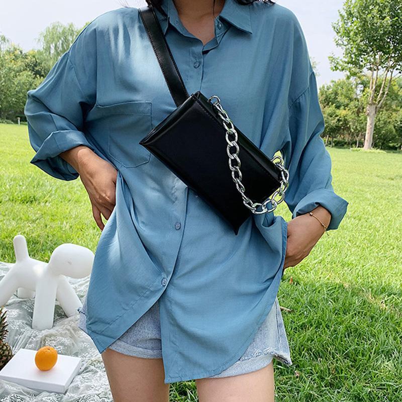 Fashion Chain Waist Bag For Women PU Leather Solid Color Casual Small Square Bags Female Shoulder Crossbody Chest Packs Bags Sac1, Black
Fashion Chain Waist Bag For Women PU Leather Solid Color Casual Small Square Bags Female Shoulder Crossbody Chest Packs Bags Sac1, Black