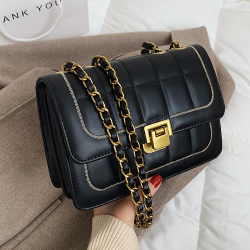 High Quality PU Leather Women's Handbag Fashion Crossbody Bag Chain Messenger Bag Single Shoulder Small Square, Black
High Quality PU Leather Women's Handbag Fashion Crossbody Bag Chain Messenger Bag Single Shoulder Small Square, Black