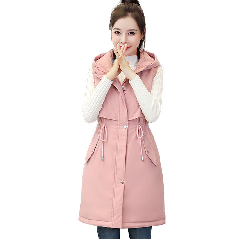 2021 Vest Women's Jacket Autumn Winter New Female Sleeveless Cotton Coats Hooded Waistcoat Thicken Slim Coat 4xla271 Kaal, Blue 
2021 Vest Women's Jacket Autumn Winter New Female Sleeveless Cotton Coats Hooded Waistcoat Thicken Slim Coat 4xla271 Kaal, Blue