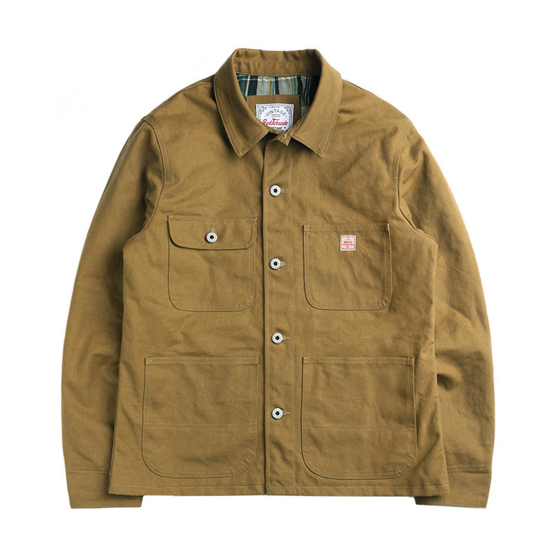 JK0001 Read Description Asian size very good quality cotton canvas wax water proof chore coat 201104