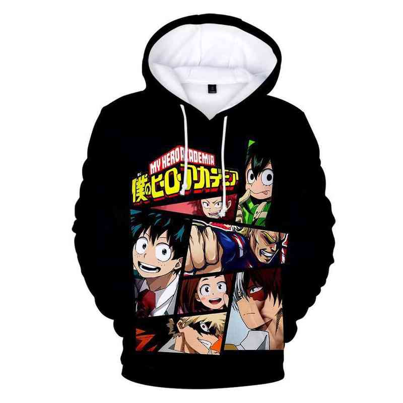 2022 Anime My Hero Academia Hoodies Sweatshirt Men/Women 3D Print Boku No Hero School College Clothing Harajuku Oversized Hoodie W220221