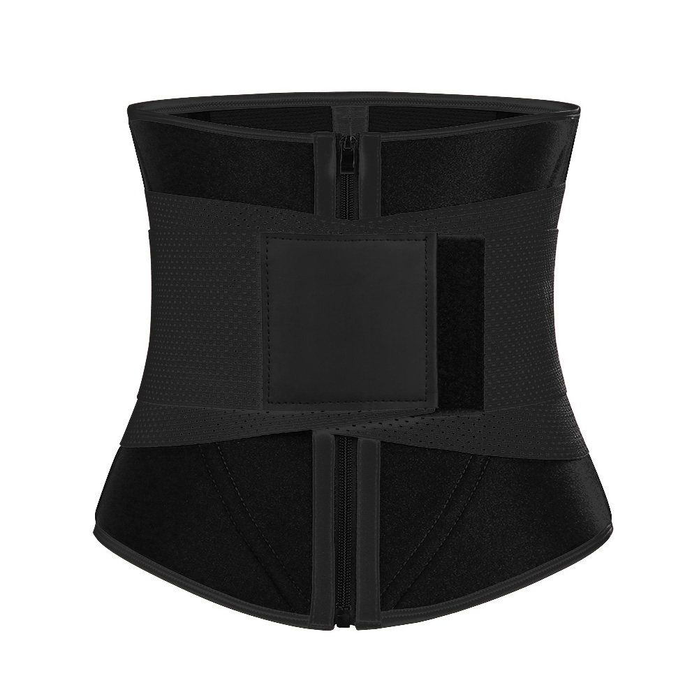 Neoprene/Latex 7 Spiral Steels Boned Sweat Waist Trainer Corset Trimmer Belt for Women Waist Cincher Body Shaper Slimmer Black Red