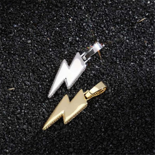 Lced Out Bling Light Pendant Necklace With Rope Chain Copper Material Cubic Zircon Men Hip Hop Jewelry locket necklaces for women