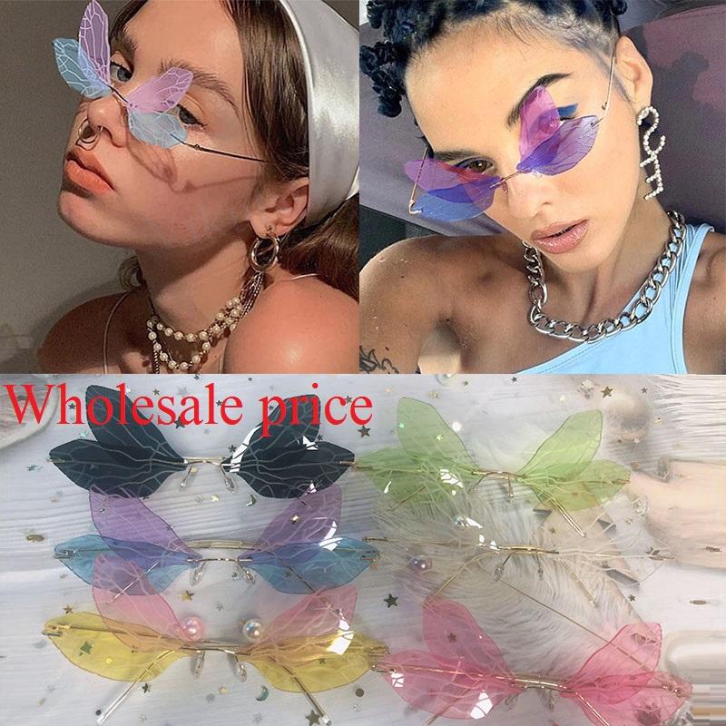 Sunglasses Dragonfly Shades For Women Wholesale Bulk Brand Designer Funny Sun Glasses Steampunk Rimless UV400
Sunglasses Dragonfly Shades For Women Wholesale Bulk Brand Designer Funny Sun Glasses Steampunk Rimless UV400