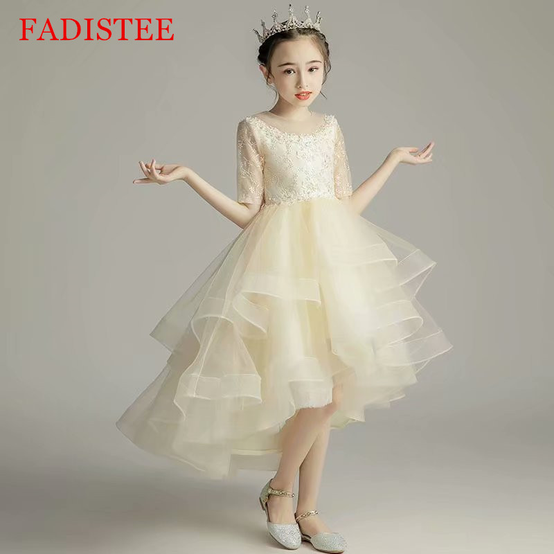 FADISTEE Lace Girl dress Flower Girl Dresses high low Tiered vestidos lace Baby Girl Infant Dress Kids Formal Wear girls dress Champagne
FADISTEE Lace Girl dress Flower Girl Dresses high low Tiered vestidos lace Baby Girl Infant Dress Kids Formal Wear girls dress Champagne