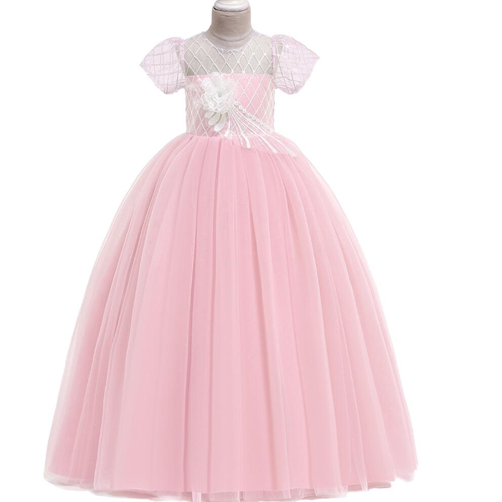 Princess Wedding Teen Dress Summer With short sleeves Flower Girl Evening The grid Long Dress Lace Party Elegant Pageant Gown, Pink
Princess Wedding Teen Dress Summer With short sleeves Flower Girl Evening The grid Long Dress Lace Party Elegant Pageant Gown, Pink