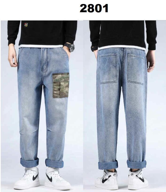 2021 Graffiti Print Punk Skateboard Jean Patch Pocket Harem Jeans Men Baggy Jeans Denim Pants Loose Baggy Plus Size 30-46