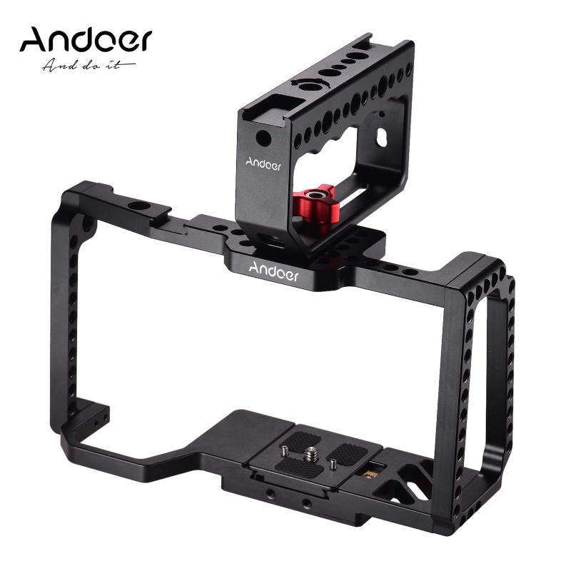 Andoer Camera vlog Cage Mount 1/4 Inch 3/8 Inch Screw Holes Quick Release Plate with Top Handle Grip Video Film Making Cold Shoe
Andoer Camera vlog Cage Mount 1/4 Inch 3/8 Inch Screw Holes Quick Release Plate with Top Handle Grip Video Film Making Cold Shoe
