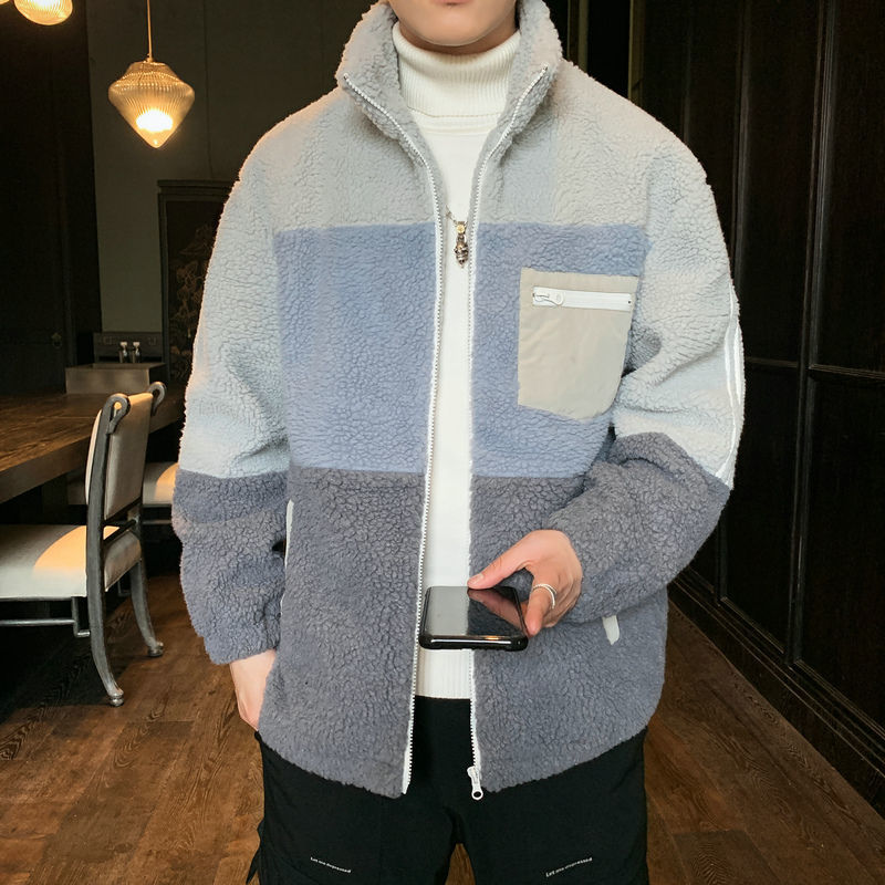 2021 New Autumn and Winter Best Male Lamb Wool Jacket Style More Velvet Thick Cotton Tides Beautiful Black Parka 098F, Gray light
2021 New Autumn and Winter Best Male Lamb Wool Jacket Style More Velvet Thick Cotton Tides Beautiful Black Parka 098F, Gray light