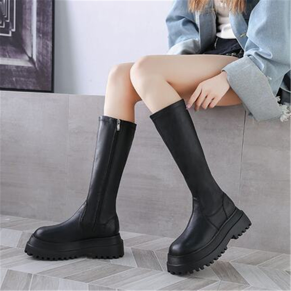Women 2021 New Combat Autumn Female Goth Not Sliding Black Leather Shoes Sied Zip Ladies Knee High Boots and -40 P5KC, Black ankle boots
Women 2021 New Combat Autumn Female Goth Not Sliding Black Leather Shoes Sied Zip Ladies Knee High Boots and -40 P5KC, Black ankle boots