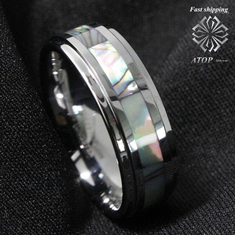 Wedding Rings 8mm Tungsten Stunning Abalone Stripe Inlaid Band Ring Men, Slivery;golden
Wedding Rings 8mm Tungsten Stunning Abalone Stripe Inlaid Band Ring Men, Slivery;golden