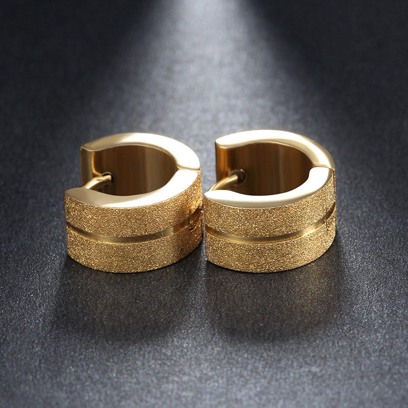 Modyle 2020 New Punk Gold Silver Color Fashion 316L Stainless Steel Scrub Hoop Earrings for Women
Modyle 2020 New Punk Gold Silver Color Fashion 316L Stainless Steel Scrub Hoop Earrings for Women