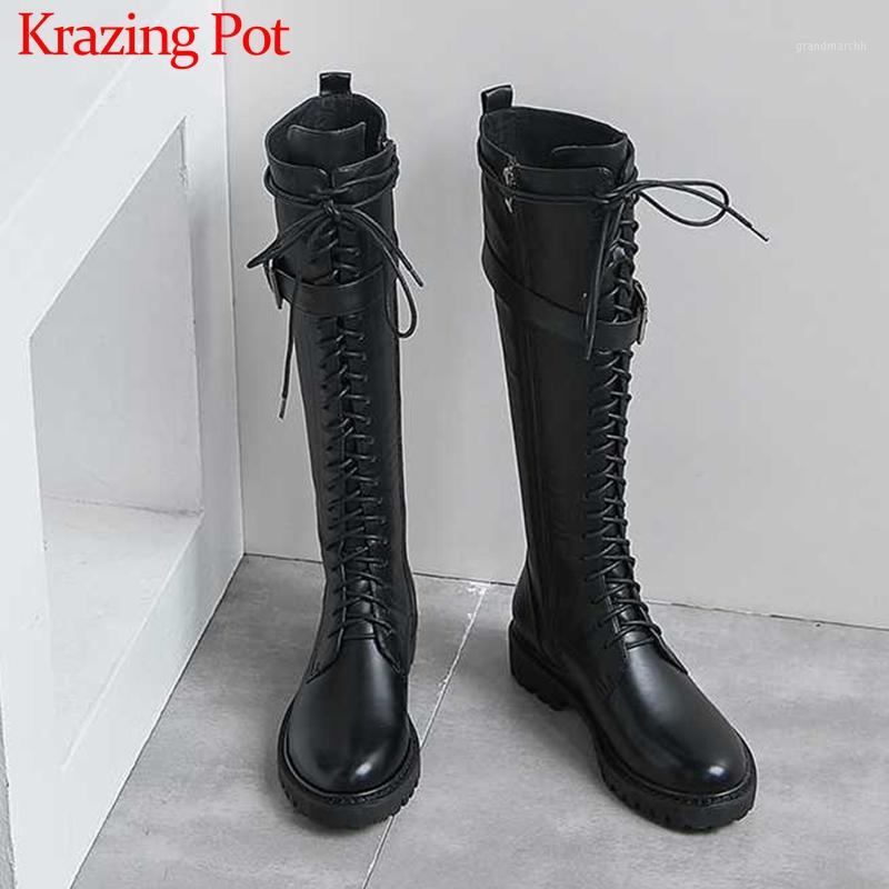 Krazing Pot 2020 new brand fashion cow leather vintage lace up zipper buckle straps winter women round toe thigh high boots L491, Black1 cow suede
Krazing Pot 2020 new brand fashion cow leather vintage lace up zipper buckle straps winter women round toe thigh high boots L491, Black1 cow suede