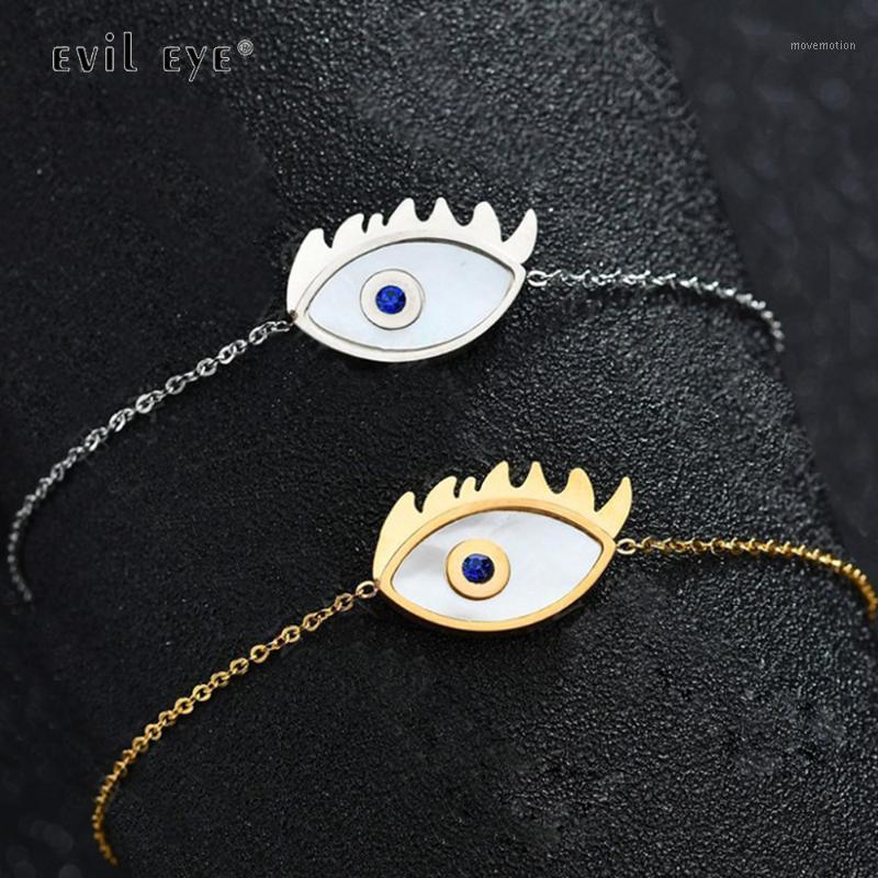 EVIL EYE Stainless Steel Charm Bracelet Gold Silver Color Chain Turkish Eye Bracelet Adjustable Fashion Jewelry for Women LE4831
EVIL EYE Stainless Steel Charm Bracelet Gold Silver Color Chain Turkish Eye Bracelet Adjustable Fashion Jewelry for Women LE4831