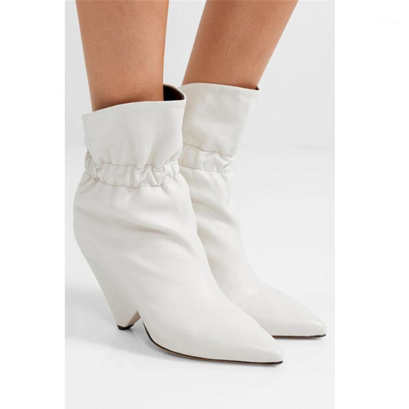 2021 Designer Winter White Ankle Boots Women Sexy pleated Tapered heel Heels Pointed Toe Short Boots Runway High Heels Shoes1, Black
2021 Designer Winter White Ankle Boots Women Sexy pleated Tapered heel Heels Pointed Toe Short Boots Runway High Heels Shoes1, Black