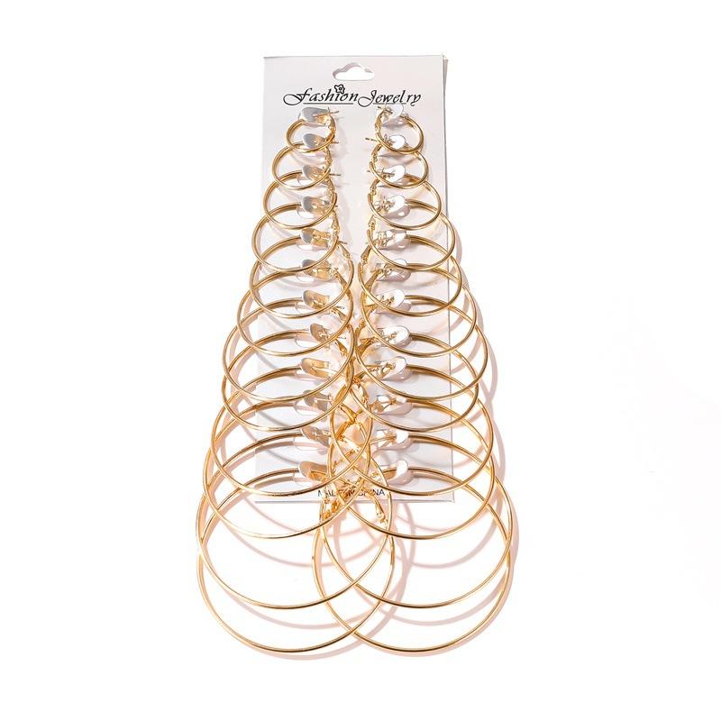 12 Pairs/Set Round Loop Earrings Set Gold Silver Color Circle Earring For Women Gilrs Hoop Jewelry Pendientes Aros Creole Femme
12 Pairs/Set Round Loop Earrings Set Gold Silver Color Circle Earring For Women Gilrs Hoop Jewelry Pendientes Aros Creole Femme