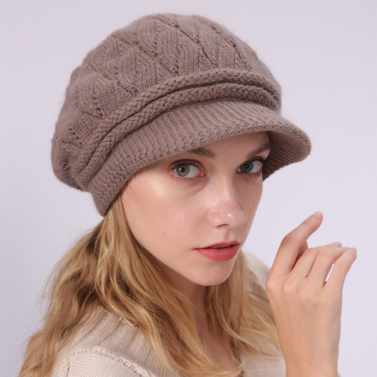 Fashion Knitted stretch Warm Hats Womens Fall Winter Beanie Hat skull Cap with Visor girls fashion will and sandy gift, Blue;gray
Fashion Knitted stretch Warm Hats Womens Fall Winter Beanie Hat skull Cap with Visor girls fashion will and sandy gift, Blue;gray