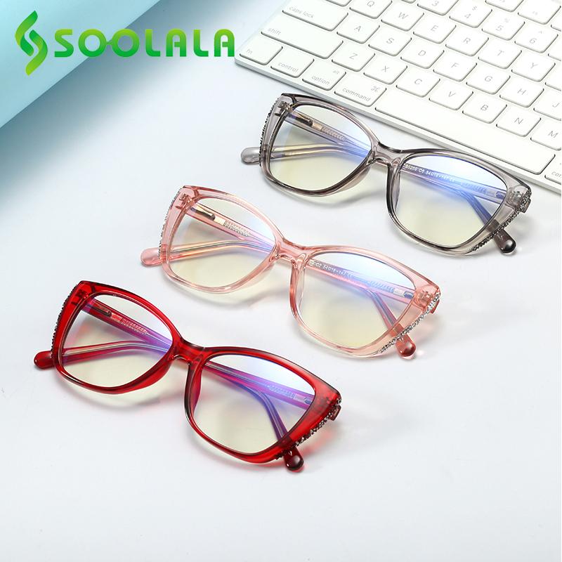 SOOLALA Square Anti Blue Light Reading Glasses with Rhinestones Women Eyeglasses Reader Reading Glasses +1.0 1.5 2.0 to 4.0
SOOLALA Square Anti Blue Light Reading Glasses with Rhinestones Women Eyeglasses Reader Reading Glasses +1.0 1.5 2.0 to 4.0