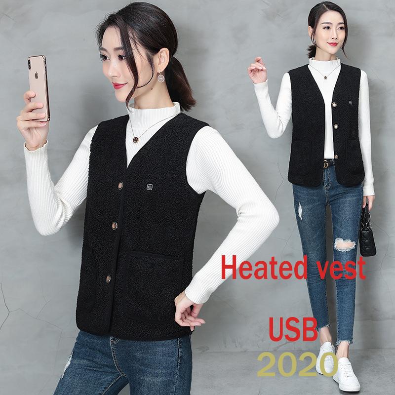 5 Parts Heating Women's Heated Vest Female USB Intelligent Electric Heating Waistcoat For Men And Women Size L- Polar Fleece, Black 
5 Parts Heating Women's Heated Vest Female USB Intelligent Electric Heating Waistcoat For Men And Women Size L- Polar Fleece, Black