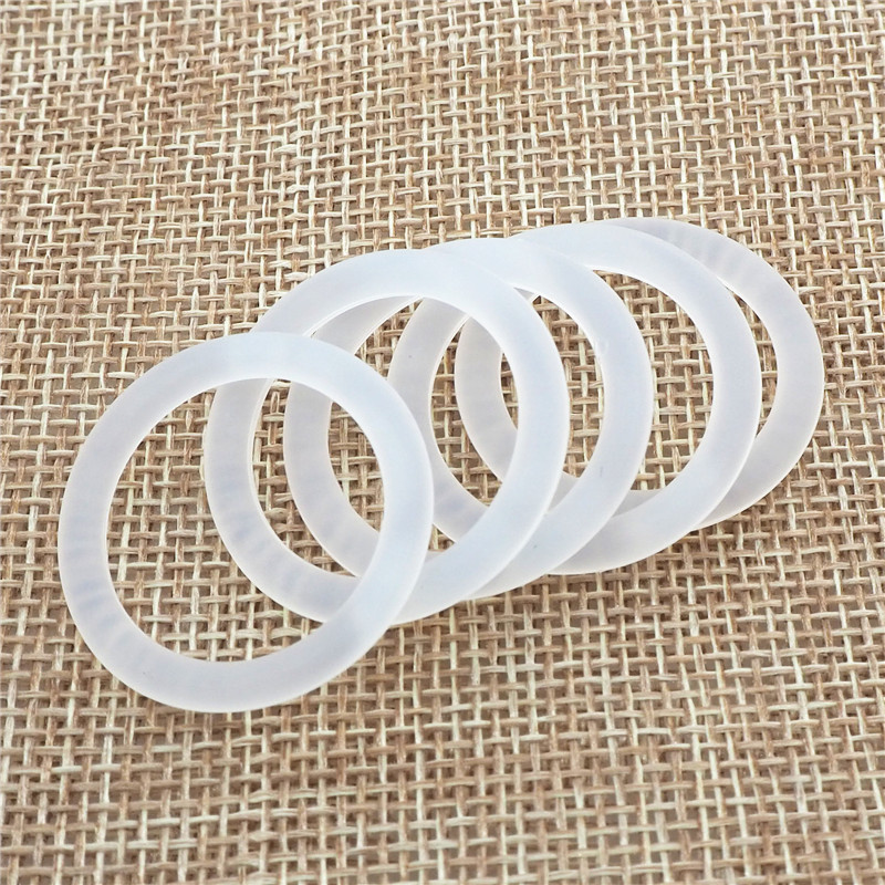 Chenkai 50pcs Clear Silicone Adapter O Rings DIY Baby Pacifier Dummy MAM Napkin Holder O Ring Transparent BPA Free Food Grade Y1221