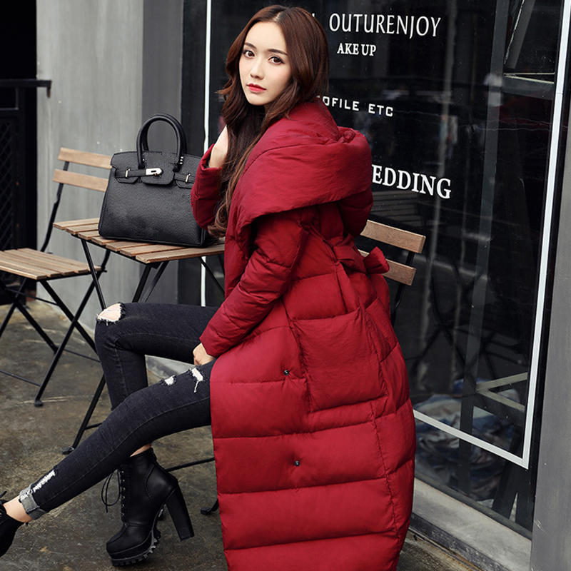 Down Cotton Jacket Women Coat Parkas Warm Thicken Long Jacket Female Plus Size Hooded Padded Coat Women Clothing Outerwear Q1789 201019