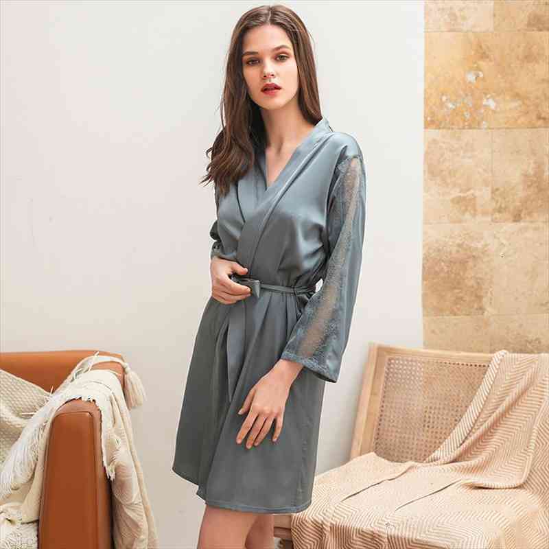 Daeyard Womens Robe Silk Solid Wedding Robe Sexy Lace Trim Bride Bridesmaid Short Kimono Bathrobe Summer Dressing Gown, Black;red
Daeyard Womens Robe Silk Solid Wedding Robe Sexy Lace Trim Bride Bridesmaid Short Kimono Bathrobe Summer Dressing Gown, Black;red