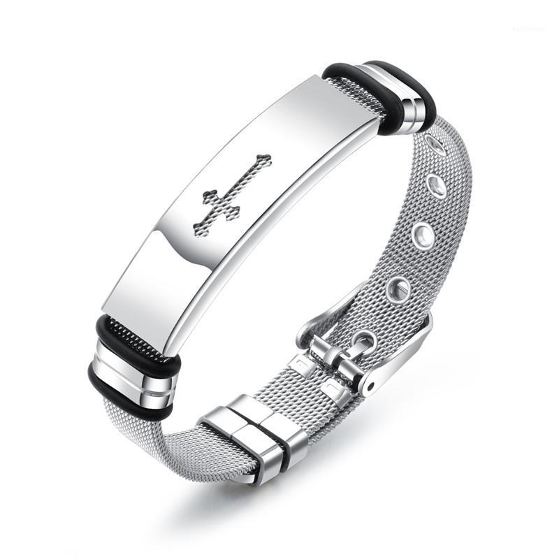 Men's Bracelet Adjustable Length Bangle Watch Band Design Stainless Steel Net Band Christ Cross Bracelets1
Men's Bracelet Adjustable Length Bangle Watch Band Design Stainless Steel Net Band Christ Cross Bracelets1