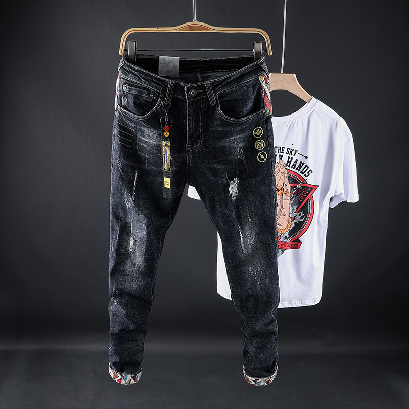 2021 New Autumn Newly Fashion Men Jeans Retro Elastic Slim Fit Denim Pencil Pants Streetwear Embroidery Spliced Designer Hip Hop Trousers 4y, 863 black blue
2021 New Autumn Newly Fashion Men Jeans Retro Elastic Slim Fit Denim Pencil Pants Streetwear Embroidery Spliced Designer Hip Hop Trousers 4y, 863 black blue