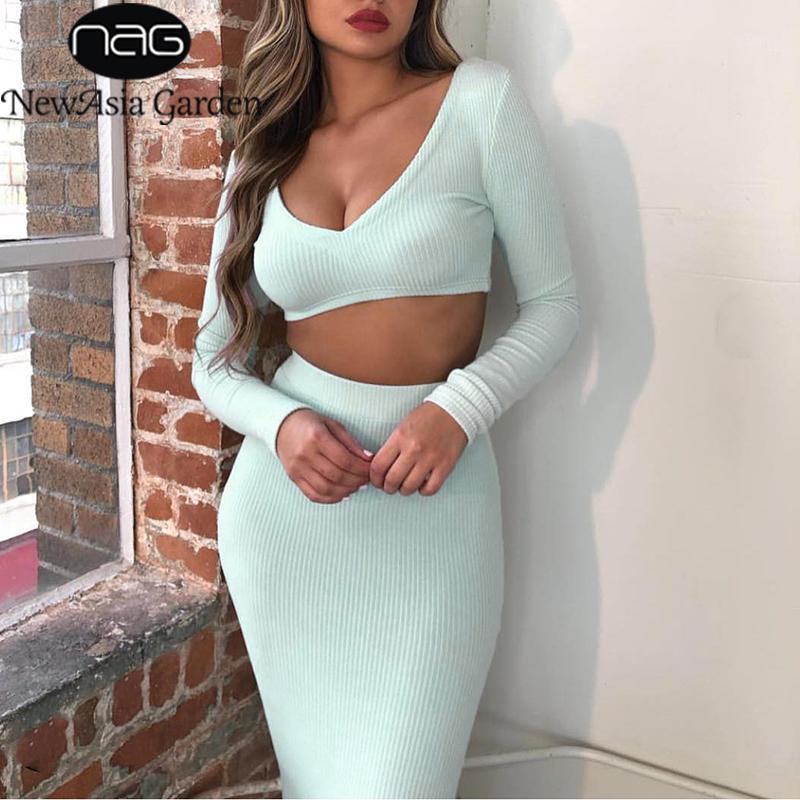 NewAsia Autumn Two Piece Set Women Two Piece Outfits V-neck Off Shoulder Sexy Party Midi Skirt 2 Set Casual Matching Sets1, White
NewAsia Autumn Two Piece Set Women Two Piece Outfits V-neck Off Shoulder Sexy Party Midi Skirt 2 Set Casual Matching Sets1, White